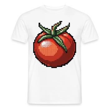 Icône pixel tomate - T-shirt homme - blanc - Devant - AI Model Male 178 dark (178cm)