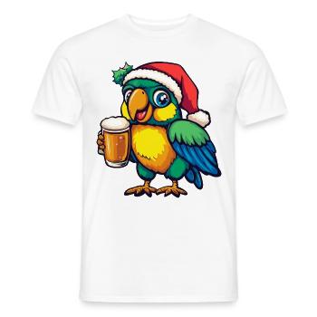 Papagai Bière Noël Noël - T-shirt homme - blanc - Devant - AI Model Male 178 dark (178cm)