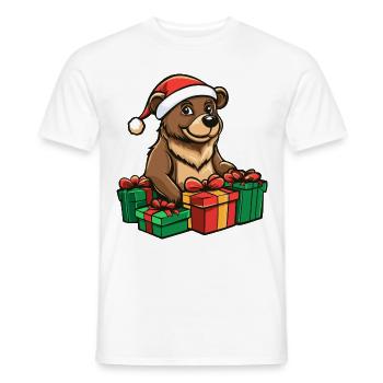 Bear Christmas Gifts - Men's T-Shirt - white - Front - AI Model Male 178 dark (178cm)