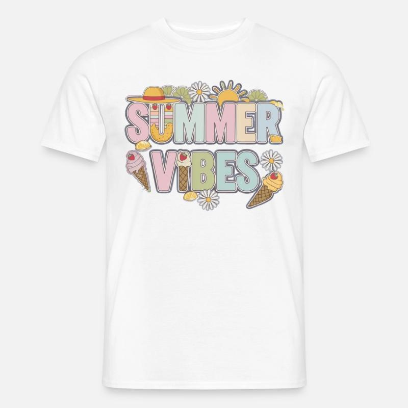 Boho Summer Vibes - Männer T-Shirt - Weiß