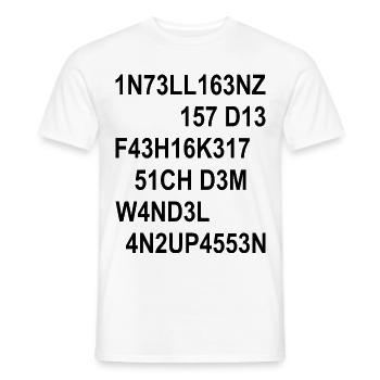 Intelligenz Ist Die Fähigkeit Sich Anzupassen - Männer T-Shirt - Weiß - Vorne - AI Model Male 178 dark (178cm)