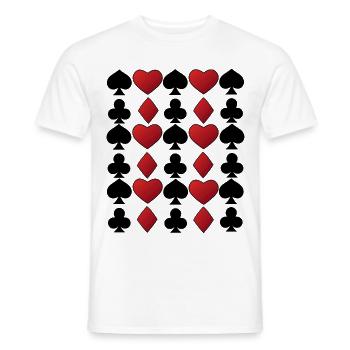 Carte Poker Jeu de cartes - T-shirt homme - blanc - Devant - AI Model Male 178 dark (178cm)