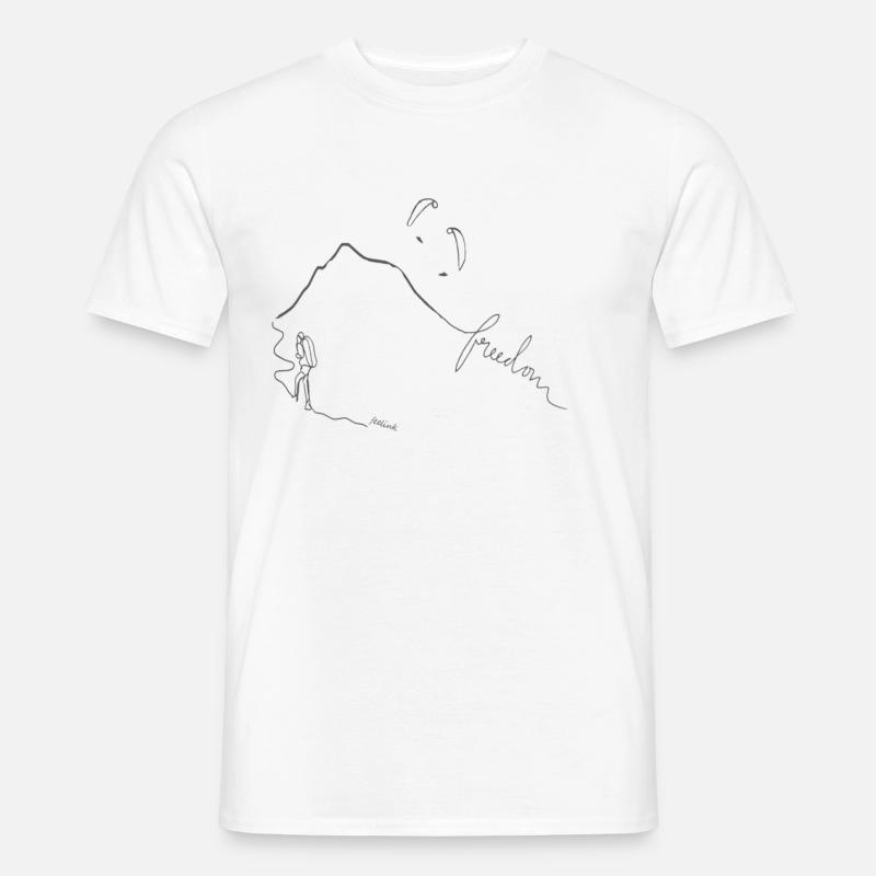 Gleitschirm Paragliding Pilot Berge Sommer Himmel - Männer T-Shirt - Weiß