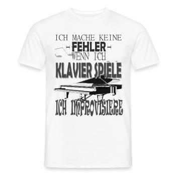 Ein lustiges Klavier Design - Männer T-Shirt - Weiß - Vorne - AI Model Male 178 dark (178cm)