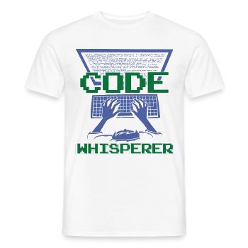 Code Whisperer - Men's T-Shirt - white - Front - AI Model Male 178 dark (178cm)