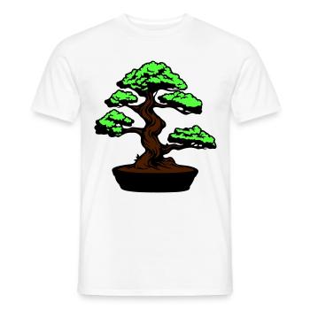 Tree Bonsai Symbol - Men's T-Shirt - white - Front - AI Model Male 178 dark (178cm)