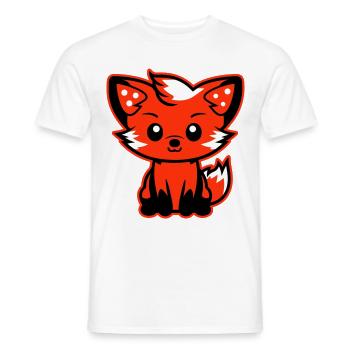 Fuchs Comic - Männer T-Shirt - Weiß - Vorne - AI Model Male 178 dark (178cm)