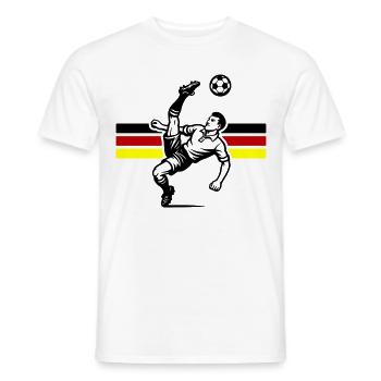 Coup de pied aérien de football Allemagne - T-shirt homme - blanc - Devant - AI Model Male 178 dark (178cm)