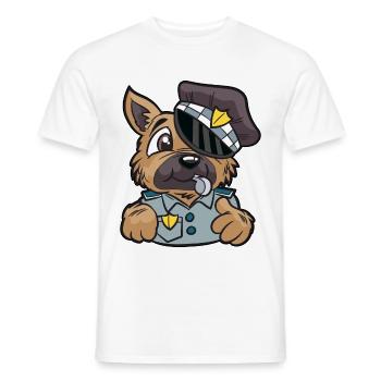 Polizeihund Polizei Hund Englischer Polizist Bobby - Männer T-Shirt - Weiß - Vorne - AI Model Male 178 dark (178cm)