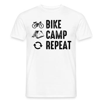 Bikepacking Cyclistes Vélo de gravier Vélo drôle - T-shirt homme - blanc - Devant - AI Model Male 178 dark (178cm)