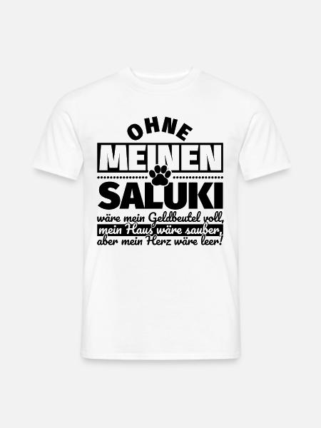 Saluki Hund Geschenke - Männer T-Shirt - Weiß
