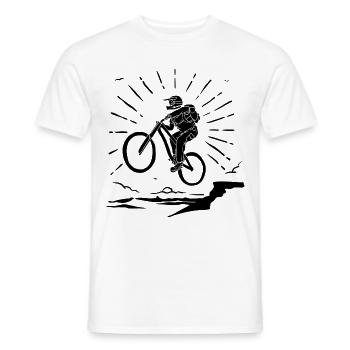 Mountain biking - - Men's T-Shirt - white - Front - AI Model Male 178 dark (178cm)