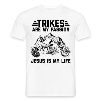 | de moto Trike Trikes Triker Motos Cadeau - T-shirt homme - blanc - Devant - AI Model Male 178 dark (178cm)