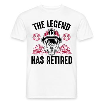 Un pompier prend sa retraite, un pompier retraité - T-shirt homme - blanc - Devant - AI Model Male 178 dark (178cm)