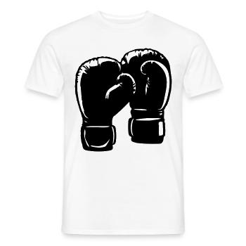 Boxing Gloves Symbol Boxing Sports - Men's T-Shirt - white - Front - AI Model Male 178 dark (178cm)