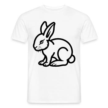 Hase Ostern - Männer T-Shirt - Weiß - Vorne - AI Model Male 178 dark (178cm)