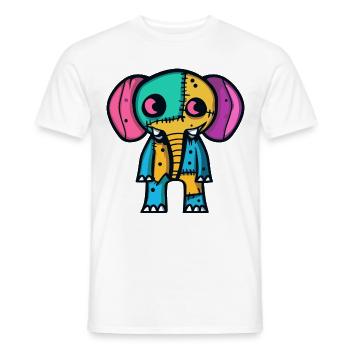 Elefant Halloween Tier - Männer T-Shirt - Weiß - Vorne - AI Model Male 178 dark (178cm)