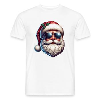 Cool Santa Christmas Xmas - Men's T-Shirt - white - Front - AI Model Male 178 dark (178cm)