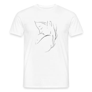 Mama liebt ihr Baby - Entwurfsstil zeichnen - Männer T-Shirt - Weiß - Vorne - AI Model Male 178 dark (178cm)