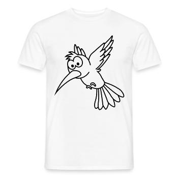 Colibri Comic Animal - T-shirt homme - blanc - Devant - AI Model Male 178 dark (178cm)