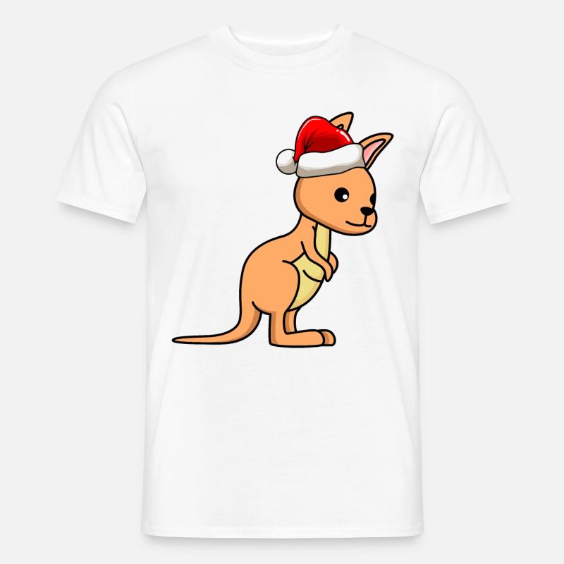 Kangaroo Comic Weihnachten - Männer T-Shirt - Weiß