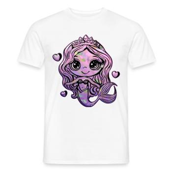 Douce Sirène 2 - T-shirt homme - blanc - Devant - AI Model Male 178 dark (178cm)