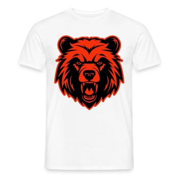 Bear Head - Men's T-Shirt - white - Front - AI Model Male 178 dark (178cm)