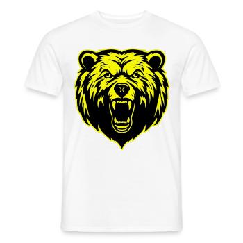 Grizzly Bear Head - Men's T-Shirt - white - Front - AI Model Male 178 dark (178cm)