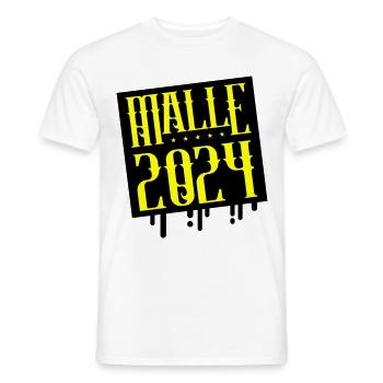 Malle 2024 Mallorca - Männer T-Shirt - Weiß - Vorne - AI Model Male 178 dark (178cm)