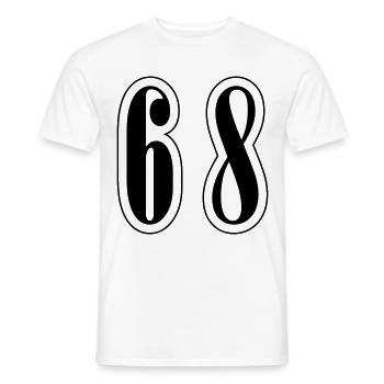 68 Symbole numérique - T-shirt homme - blanc - Devant - AI Model Male 178 dark (178cm)