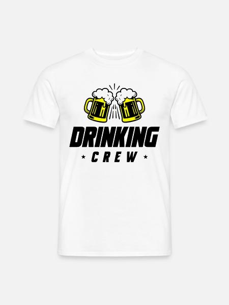 Drinking Crew Beer - Men's T-Shirt - white