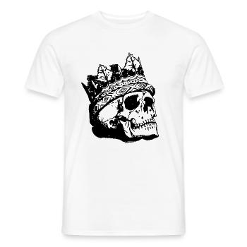 Skull Crown King Skull Skeleton King Majesty - Men's T-Shirt - white - Front - AI Model Male 178 dark (178cm)