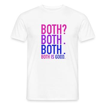 Bisexuel LGBT deux fierté gaie CSD amour amour - T-shirt homme - blanc - Devant - AI Model Male 178 dark (178cm)