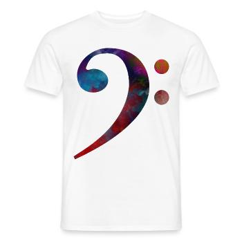 clé de fa #bassclef #musique - T-shirt homme - blanc - Devant - AI Model Male 178 dark (178cm)