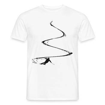 Ski boards - - Men's T-Shirt - white - Front - AI Model Male 178 dark (178cm)