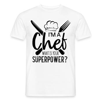 Chef Chef Chef Cuisine Drôle de dicton - T-shirt homme - blanc - Devant - AI Model Male 178 dark (178cm)