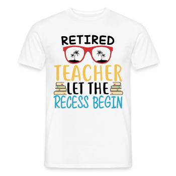 Lehrer im Ruhestand, Lehrer in Rente - Männer T-Shirt - Weiß - Vorne - AI Model Male 178 dark (178cm)