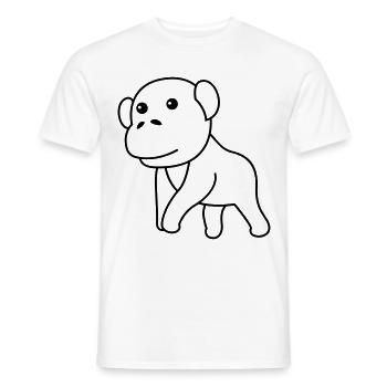 Gorilla Comic - T-shirt homme - blanc - Devant - AI Model Male 178 dark (178cm)