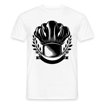 Chapeau de chef Symbole du chef - T-shirt homme - blanc - Devant - AI Model Male 178 dark (178cm)