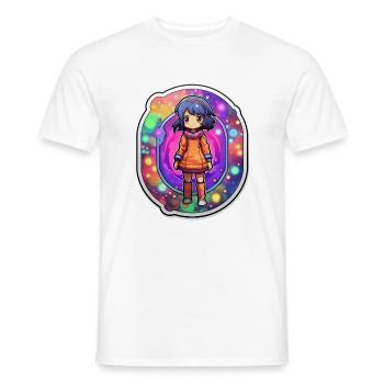 Cartoonish Dimension Traveler Standin - Männer T-Shirt - Weiß - Vorne - AI Model Male 178 dark (178cm)