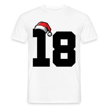 18 Zahl Weihnachten - Männer T-Shirt - Weiß - Vorne - AI Model Male 178 dark (178cm)
