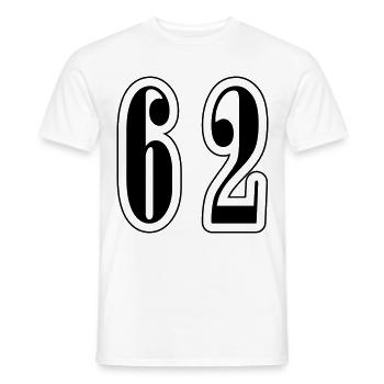 62 Symbole numérique - T-shirt homme - blanc - Devant - AI Model Male 178 dark (178cm)