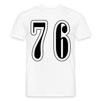 76 Symbole numérique - T-shirt homme - blanc - Devant - AI Model Male 178 dark (178cm)