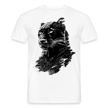 King Jaguar Black 2reborn - T-shirt homme - blanc - Devant - AI Model Male 178 dark (178cm)