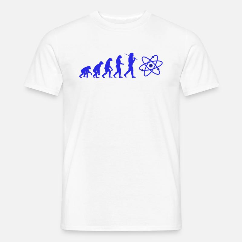 SCIENCE Evolution mit Atom Neutron atom - Männer T-Shirt - Weiß