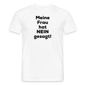 Ma femme m’a dit NON - T-shirt homme - blanc - Devant - AI Model Male 178 dark (178cm)