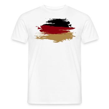 Drapeau Allemagne Style Vintage - T-shirt homme - blanc - Devant - AI Model Male 178 dark (178cm)