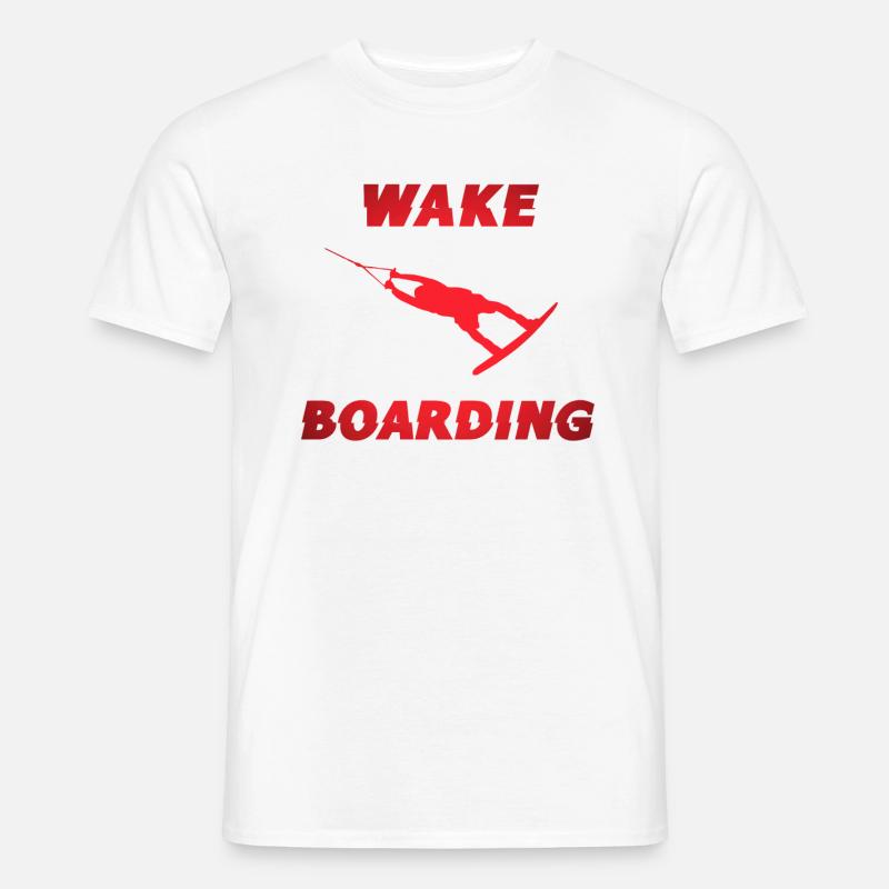 Wakeboard Wakeboarding Wake wakeboarder - Männer T-Shirt - Weiß