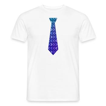 Tie ties business dress code tie - Men's T-Shirt - white - Front - AI Model Male 178 dark (178cm)