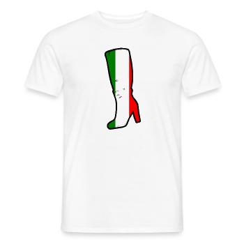 Italie Italie Italie Bottes - T-shirt homme - blanc - Devant - AI Model Male 178 dark (178cm)